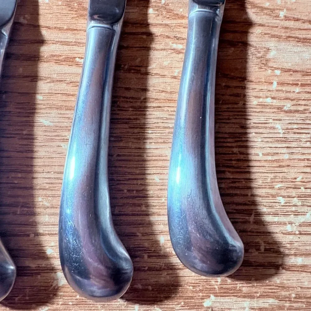 4 Korea Dinner Butter Knife Pistol Grip Hollow Handle 9